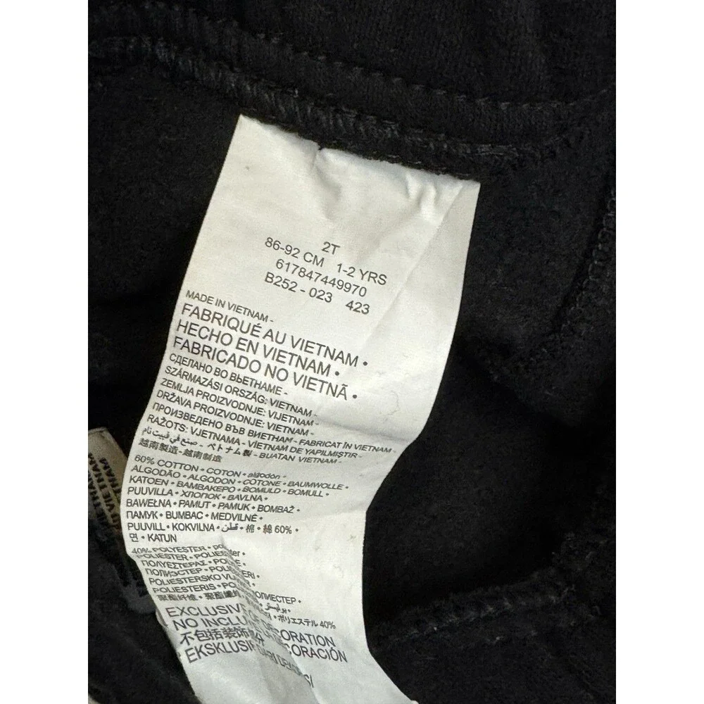 Nike Boys Toddler Black White Logo Jogger Sweatpants 2T Casual Sportswear‎